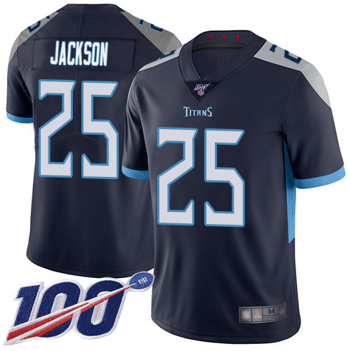 Tennessee Titans Limited Navy Blue Men Adoree  Jackson Home Jersey NFL Football #25 100th Season Vapor Untouchable->youth nfl jersey->Youth Jersey